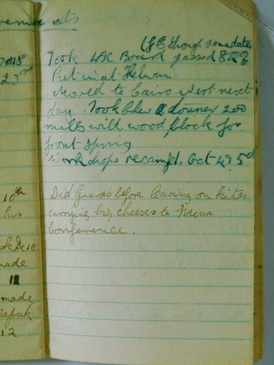 Movements diary page 4R